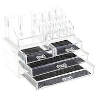 Acrylic Jewelry and Cosmetic Storage Display Boxes Organizer Two Pcs