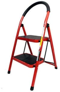 Gimi Major Framar Metal Ladder, 2 Steps, Red, 1395