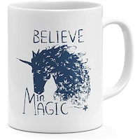 Picture of Believe In Magic Unicorn Coffee Mug, White, 325ml