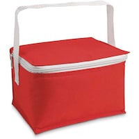 6 Cans Cooler Bag In Red Colour, Lunch Bag