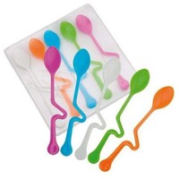 Funny Set Of 5 Spoons In Bright Colors