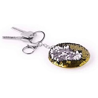 Picture of Interactive Sequin Keychain, Metallic Gold
