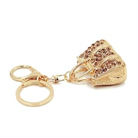 Lady Bag Charms Keychain, Golden