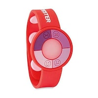 UV Sensor Silicone Bracelet For Skin Protection Awareness Red- 3 Pieces