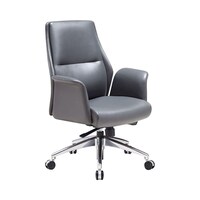 Picture of Neo Front Computer Desk Leather Chair, Grey