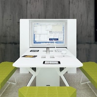 Picture of Neo Front Meeting Table with Cabinet, White