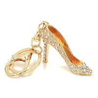 Picture of Fashion Keychain in High Heel Shoe Design, Golden
