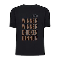 Giftex Unisex Pubg Winner Winner Chicken Dinner T-Shirt, Black