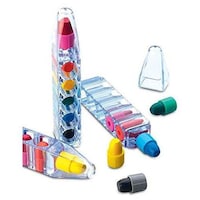 Picture of Pack Of 5Pcs"Set Of 6 Wax Crayons In Clear Pen Shape Container"