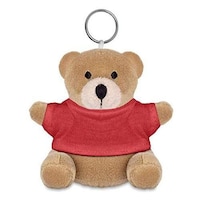 Teddy Bear Plush Keychain, Multicolour