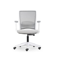 Picture of Neo Front Office Desk Chair with Recliner, 102 cm, White