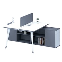 Picture of Neo Front Face to Face Office Workstation, 1.2 m, Grey
