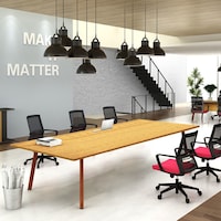 Picture of Neo Front Office Meeting Table, 2.4 m, Brown