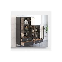 Picture of Neo Front Cabinet with One Drawer, Black, Small