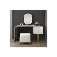 Neo Front Japanese Leather Dressing Stool, Beige
