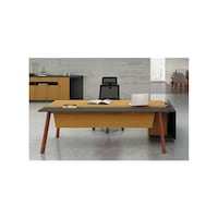 Picture of Neo Front Executive Work Table, 1.8 m, Brown & Grey