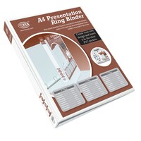 Picture of FIS A4 Size 2D Ring Presentation Binder, White, 1.75 Inch, Pack of 18