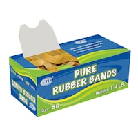 FIS Pure Rubber Band, Brown - 88mm, Pack of 60