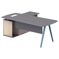 Neo Front Executive Office Desk, 2 m, Grey