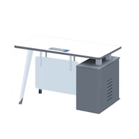 Picture of Neo Front MDF Office Table, 1.2 m, White & Grey