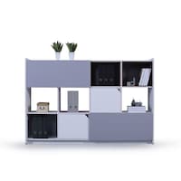 Picture of Neo Front MDF Storage Cabinet, 188.4 cm, Blue & White