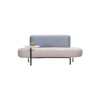Neo Front Fabric Lounge Sofa, Blue & Beige