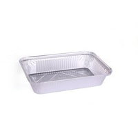 Picture of Rectangular Aluminium Foil Container Base, Silver - Pack of 1000