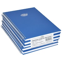 FIS Manuscript Book With Spiral Binding A5 2Q 5mm, Pack of 80
