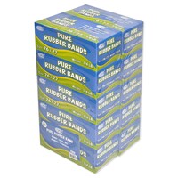 FIS Pure Rubber Band Set Of 10, Brown, Pack of 60