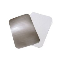 Picture of Aluminium Foil Lids for Rectangular Containers, Silver - Pack of 100