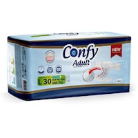 Confy Adult Large Diaper, 30 Pieces, Pack of 3, Carton