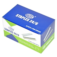 FIS Stapler Pins Set Of 10 x 1000, Silver - 12.85 x 6mm, Pack of 500