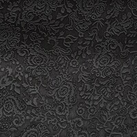 Picture of DuPont Satin Fabric Embossed with Floral Design Roll, Black, 25 Yards