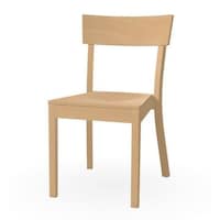 Bergamo Solid Beech Wood Frame Chair, Cappucino