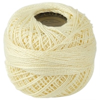 Picture of Crochet 95Y Cotton Yarn Thread Balls, Ivory, Pack of 100