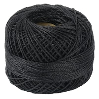 Picture of Crochet 95Y Cotton Yarn Thread Balls, Midnight Black, Pack of 100