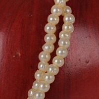 Round Fluorescent Plastic Beads, Cream, 3mm, Pack of 100