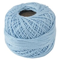 Crochet 95Y Cotton Yarn Thread Balls, Baby Blue, Pack Of 100