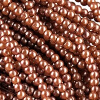 Picture of Round Fluorescent 3MM Plastic Beads, Bronze, Pack of 100