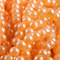 Picture of Round Fluorescent Plastic Beads, Peach, 6mm, Pack of 40