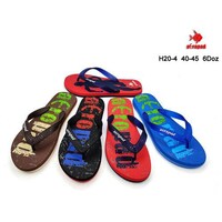Printed Colorful Flip Flop For Men, H20-4, Assorted, Carton of 72 Pcs