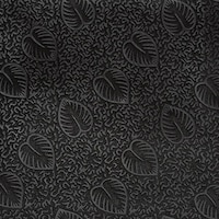 DuPont Satin Fabric Embossed with Leaves Design Roll, Black, 25 Yards