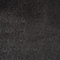 DuPont Satin Fabric Embossed with Jacquard Design Roll, Black - 25 Yards