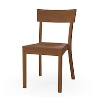 Bergamo Solid Beech Wood Frame Chair, Nougat