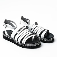 Leather Buckle Strap Casual Sandals - Carton of 12