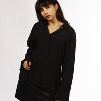 Long-Sleeve Formal Shirt, Black, Pack of 12Pcs