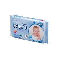 Sanita Bambi Everyday Clean Baby Wet Wipes, Medium, Carton of 24 Packs