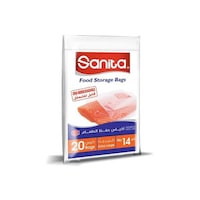 Sanita Biodegradable Food Storage Bags, X-Large, Carton Of 25