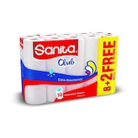 Sanita Club Kitchen Towel, 10 Rolls - Carton Of 3 Packs 