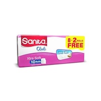 Sanita Club Toilet Paper Value Pack, 10 Rolls, Carton of 6 Packs